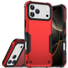 Military Grade Shockproof Hybrid Armor Case for iPhone 18 Pro and iPhone 17 Pro - Red