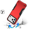 Military Grade Shockproof Hybrid Armor Case for iPhone 18 Pro and iPhone 17 Pro - Red