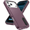 Military Grade TUFF Hybrid Armor Case with Kickstand for iPhone 18 Pro and iPhone 17 Pro - Burgundy
