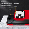 360 Rotating Ring Grip Hybrid Case for iPhone 18 Pro and iPhone 17 Pro - Red