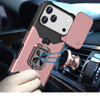 Military Grade All-In-One Ring Stand Card Case for iPhone 18 Pro and iPhone 17 Pro - Rose Gold