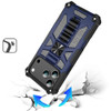 Military Grade Tough Ultra Rugged Hybrid Case with Kickstand for iPhone 18 Pro and iPhone 17 Pro - Blue