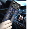 Military Grade Tough Ultra Rugged Hybrid Case with Kickstand for iPhone 18 Pro and iPhone 17 Pro - Blue