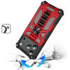 Military Grade Tough Ultra Rugged Hybrid Case with Kickstand for iPhone 18 Pro and iPhone 17 Pro - Red