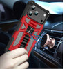 Military Grade Tough Ultra Rugged Hybrid Case with Kickstand for iPhone 18 Pro and iPhone 17 Pro - Red
