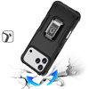 Military Grade Shockproof Hybrid Armor Case with Ring Grip for iPhone 18 Pro and iPhone 17 Pro - Black