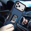 Military Grade Shockproof Hybrid Armor Case with Ring Grip for iPhone 18 Pro and iPhone 17 Pro - Blue