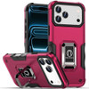 Military Grade Shockproof Hybrid Armor Case with Ring Grip for iPhone 18 Pro and iPhone 17 Pro - Hot Pink