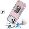 Military Grade Shockproof Hybrid Armor Case with Ring Grip for iPhone 18 Pro and iPhone 17 Pro - Rose Gold