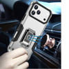 Military Grade Shockproof Hybrid Armor Case with Ring Grip for iPhone 18 Pro and iPhone 17 Pro - Silver
