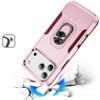 Military Grade TUFF Shockproof Hybrid Armor Case with Ring Grip for iPhone 18 Pro and iPhone 17 Pro - Pink