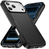 Military Grade TUFF Shockproof Hybrid Armor Case for iPhone 18 Pro and iPhone 17 Pro - Black