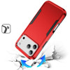 Military Grade TUFF Shockproof Hybrid Armor Case for iPhone 18 Pro and iPhone 17 Pro - Red
