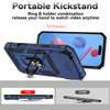 Military Grade Hybrid Case with Ring Grip and Camera Lens Protector for iPhone 18 Pro and iPhone 17 Pro - Blue