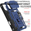 Military Grade Hybrid Case with Ring Grip and Camera Lens Protector for iPhone 18 Pro and iPhone 17 Pro - Blue