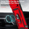 Military Grade Hybrid Case with Ring Grip and Camera Lens Protector for iPhone 18 Pro and iPhone 17 Pro - Red
