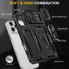 Military Grade Ring Holder Case with Camera Lens Cover for iPhone 18 Pro and iPhone 17 Pro - Black