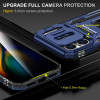 Military Grade Ring Holder Case with Camera Lens Cover for iPhone 18 Pro and iPhone 17 Pro - Blue