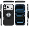 Circular Series Hybrid Case with Rotating Ring Stand for iPhone 18 Pro and iPhone 17 Pro - Black
