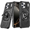 Military Grade Robotic Series Hybrid Case with Ring Grip for iPhone 18 Pro and iPhone 17 Pro - Black