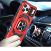 Military Grade Robotic Series Hybrid Case with Ring Grip for iPhone 18 Pro and iPhone 17 Pro - Red