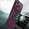 Military Grade Robust Series Hybrid Case with Ring Grip for iPhone 18 Pro and iPhone 17 Pro - Burgundy
