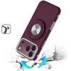 Circular Series Hybrid Case with Rotating Ring Stand for iPhone 18 Pro and iPhone 17 Pro - Burgundy