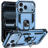 Military Grade Hybrid Case with Ring Grip for iPhone 18 Pro and iPhone 17 Pro - Light Blue