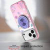 Circular Series Hybrid Case with Rotating Ring Stand for iPhone 18 Pro and iPhone 17 Pro - Floral Garden