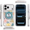 Circular Series Hybrid Case with Rotating Ring Stand for iPhone 18 Pro and iPhone 17 Pro - Flower Garden