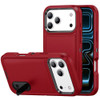 Military Grade TUFF Hybrid Armor Case with Kickstand for iPhone 18 Pro and iPhone 17 Pro - Red