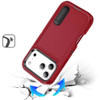 Military Grade TUFF Hybrid Armor Case with Kickstand for iPhone 18 Pro and iPhone 17 Pro - Red