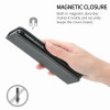 Leather Folio Wallet Case for iPhone 18 Pro Max and iPhone 17 Pro Max - Black