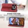Leather Folio Wallet Case for iPhone 18 Pro Max and iPhone 17 Pro Max - Red