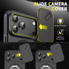 Dual Layer Magnetic Ring Case with Rotating Stand and Privacy Camera Cover for iPhone 18 Pro Max and iPhone 17 Pro Max - Black