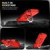 Dual Layer Magnetic Ring Case with Rotating Stand and Privacy Camera Cover for iPhone 18 Pro Max and iPhone 17 Pro Max - Red
