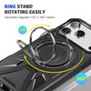 Military Grade TUFF MagSafe Case with Rotating Ring Stand for iPhone 18 Pro Max and iPhone 17 Pro Max - Black