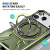 Military Grade TUFF MagSafe Case with Rotating Ring Stand for iPhone 18 Pro and iPhone 17 Pro - Green