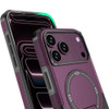 Military Grade HD Armor MagSafe Case with Kickstand for iPhone 18 Pro and iPhone 17 Pro - Burgundy