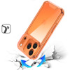 Shockproof Fusion Shield Tough Snap-on Case for iPhone 18 Pro Max and iPhone 17 Pro Max - Cosmic Orange