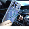 Electroplating Chrome Tough Shield Transparent Case with MagSafe Ring Holder for iPhone 18 Pro and iPhone 17 Pro - Light Blue