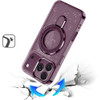 Electroplating Chrome Tough Shield Glitter Case with MagSafe Ring Holder for iPhone 18 Pro and iPhone 17 Pro - Burgundy