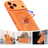 Honeycomb Series Heat Dissipation MagSafe Cooling Case with Rotating Ring Holder Kickstand for iPhone 18 Pro and iPhone 17 Pro - Cosmic Orange