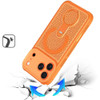 Honeycomb Series Heat Dissipation MagSafe Cooling Case with Rotating Ring Holder Kickstand for iPhone 18 Pro and iPhone 17 Pro - Cosmic Orange