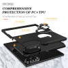 360 Rotating Ring Grip Hybrid Case for Samsung Galaxy Z Fold 8 - Black