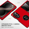 360 Rotating Ring Grip Hybrid Case for Samsung Galaxy Z Fold 8 - Red
