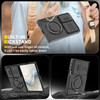 Dual Layer Magnetic Ring Case with Rotating Stand and Privacy Camera Cover for Samsung Galaxy Z Fold 8 - Black
