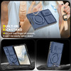 Dual Layer Magnetic Ring Case with Rotating Stand and Privacy Camera Cover for Samsung Galaxy Z Fold 8 - Blue
