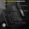 Military Grade Ring Holder Case with Camera Lens Cover for Samsung Galaxy Z Fold 8 - Black