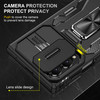 Military Grade Ring Holder Case with Camera Lens Cover for Samsung Galaxy Z Fold 8 - Black